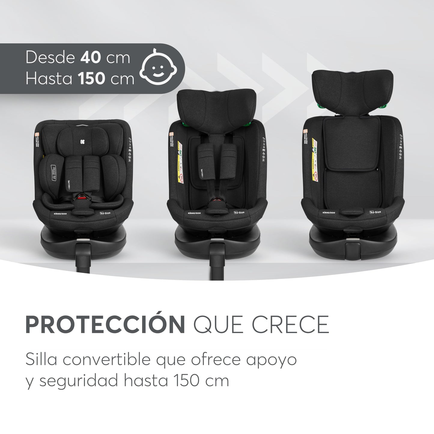 KikkaBoo i-Secure Silla de Coche Bebé