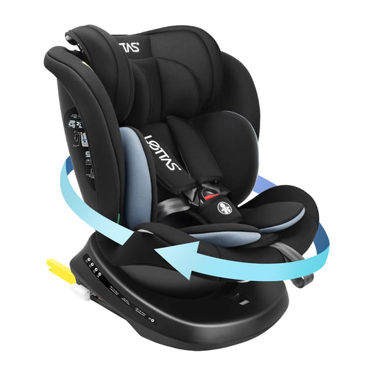 LETTAS i-Size Silla de Coche Isofix Giratoria