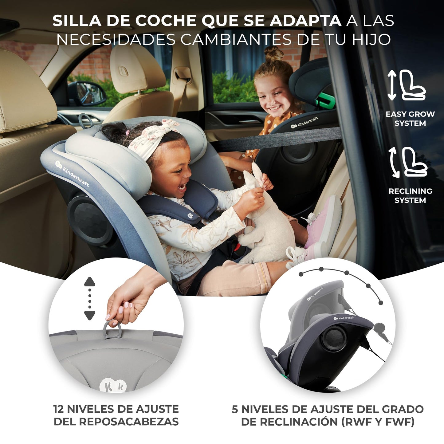 Kinderkraft I-GROW Silla de Coche