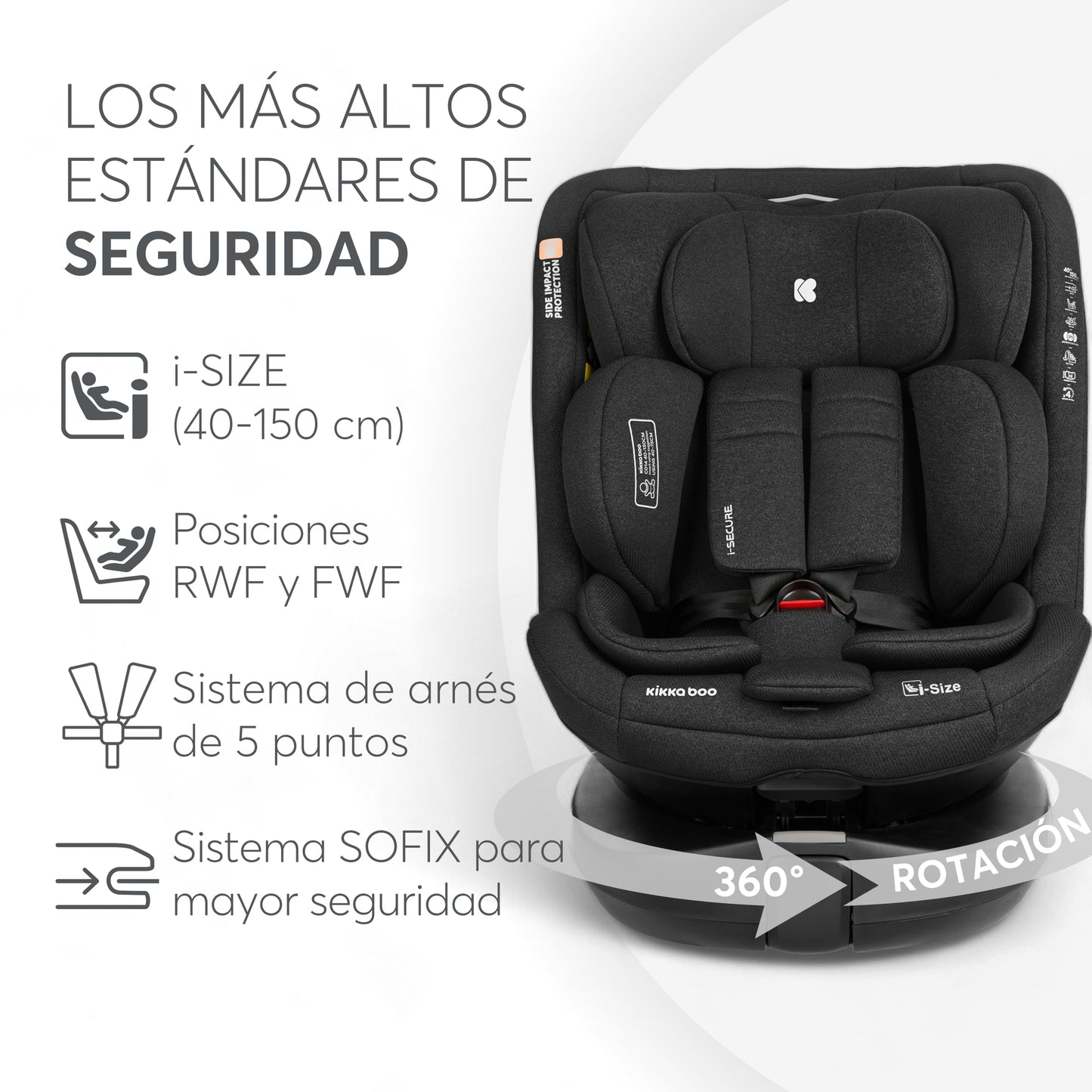 KikkaBoo i-Secure Silla de Coche Bebé